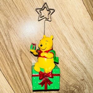 Disney Enesco Winnie the Pooh Christmas Card Photo Holder